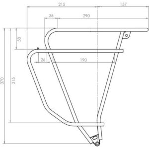 Achterdrager - Tubus Logo Evo 26/28" - zwart